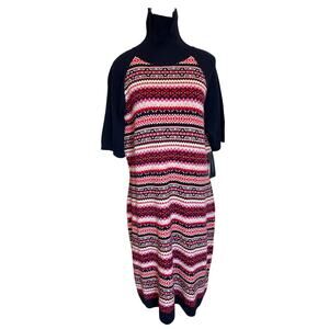 Tommy Hilfger | Fair Isle Cotton/Angora Blend Turleneck Sweater Dress | XL